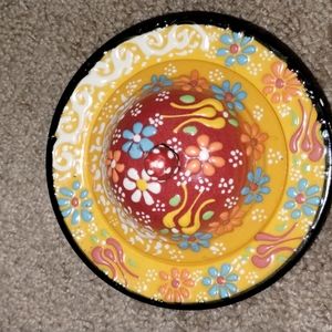 Turkish Ceramic HandMade Decorative Sugar Bowl w/Lid